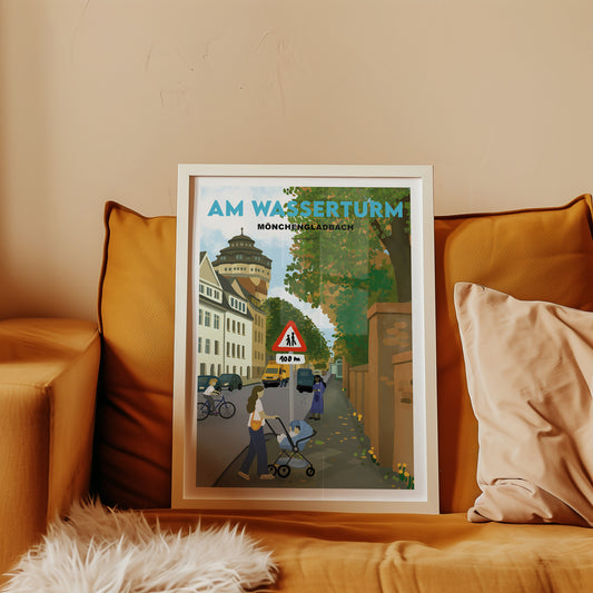 Heimatposter Am Wasserturm Gladbach