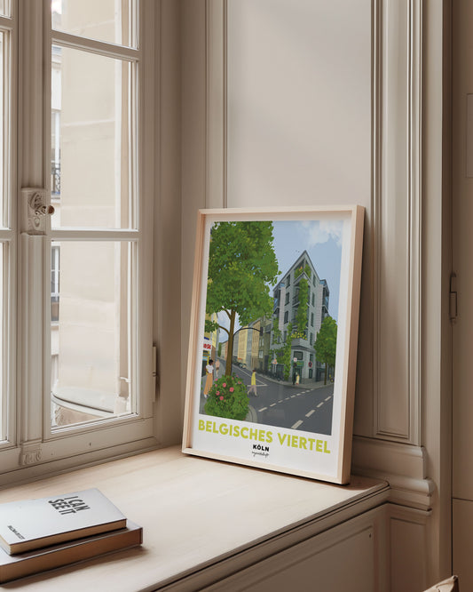 Heimatposter Belgisches Viertel Bismarkstrasse Köln