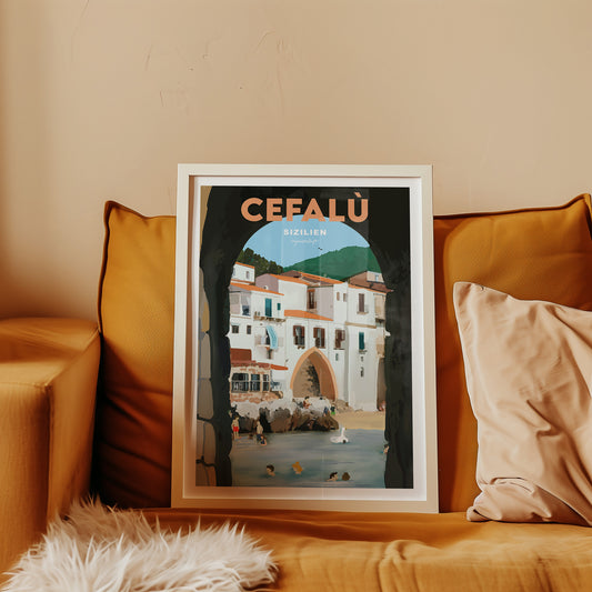 Heimatposter Cefalu Italien