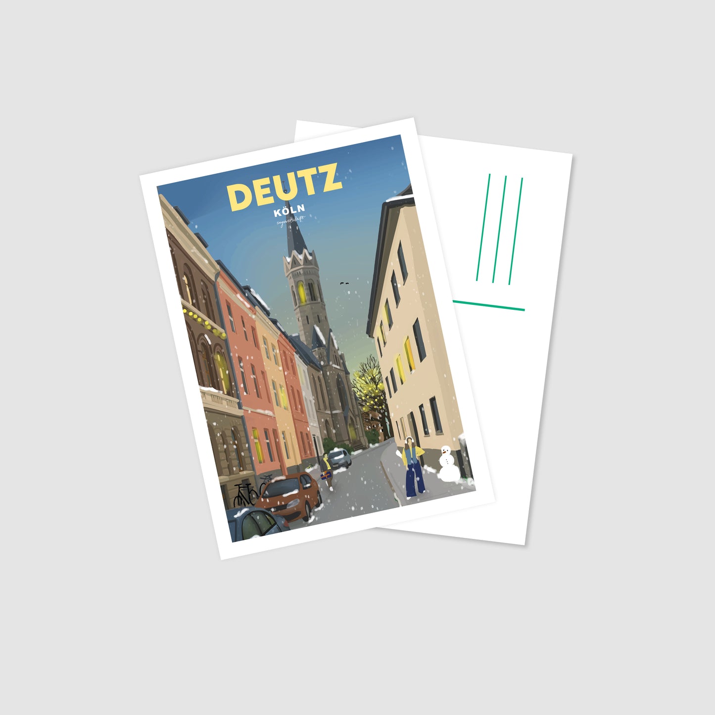 Postkarte Deutz Kirche Köln