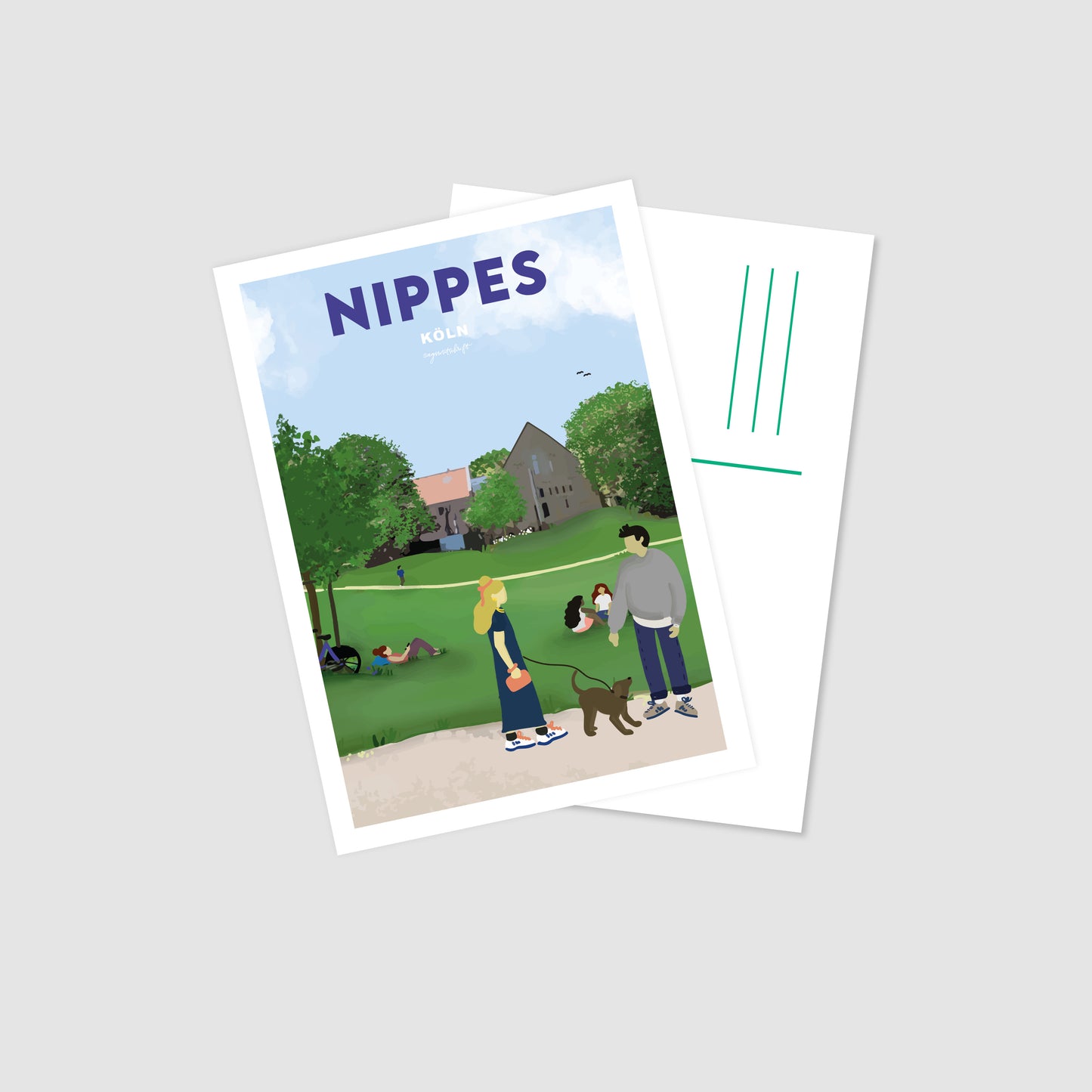 Postkarte Nippes Tälchen Köln