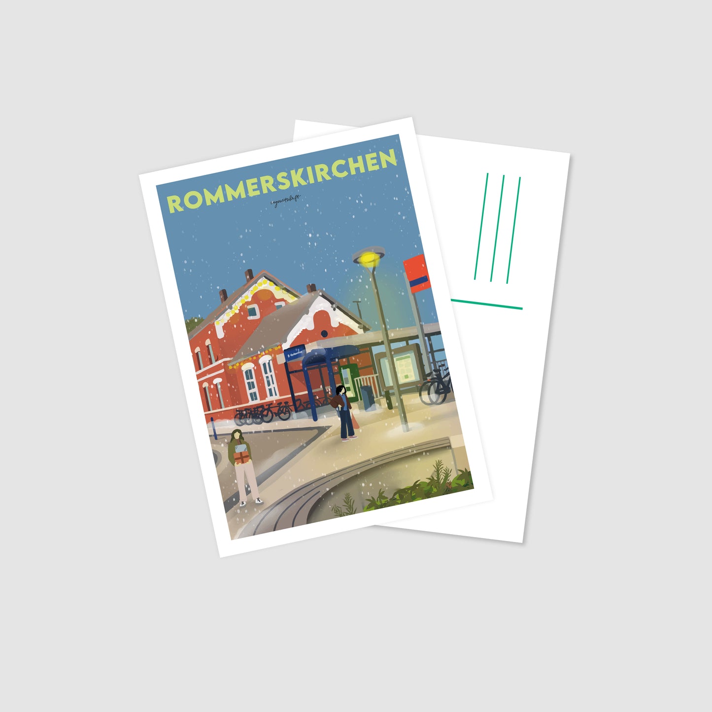 Postkarte Rommerskirchen Bahnhof