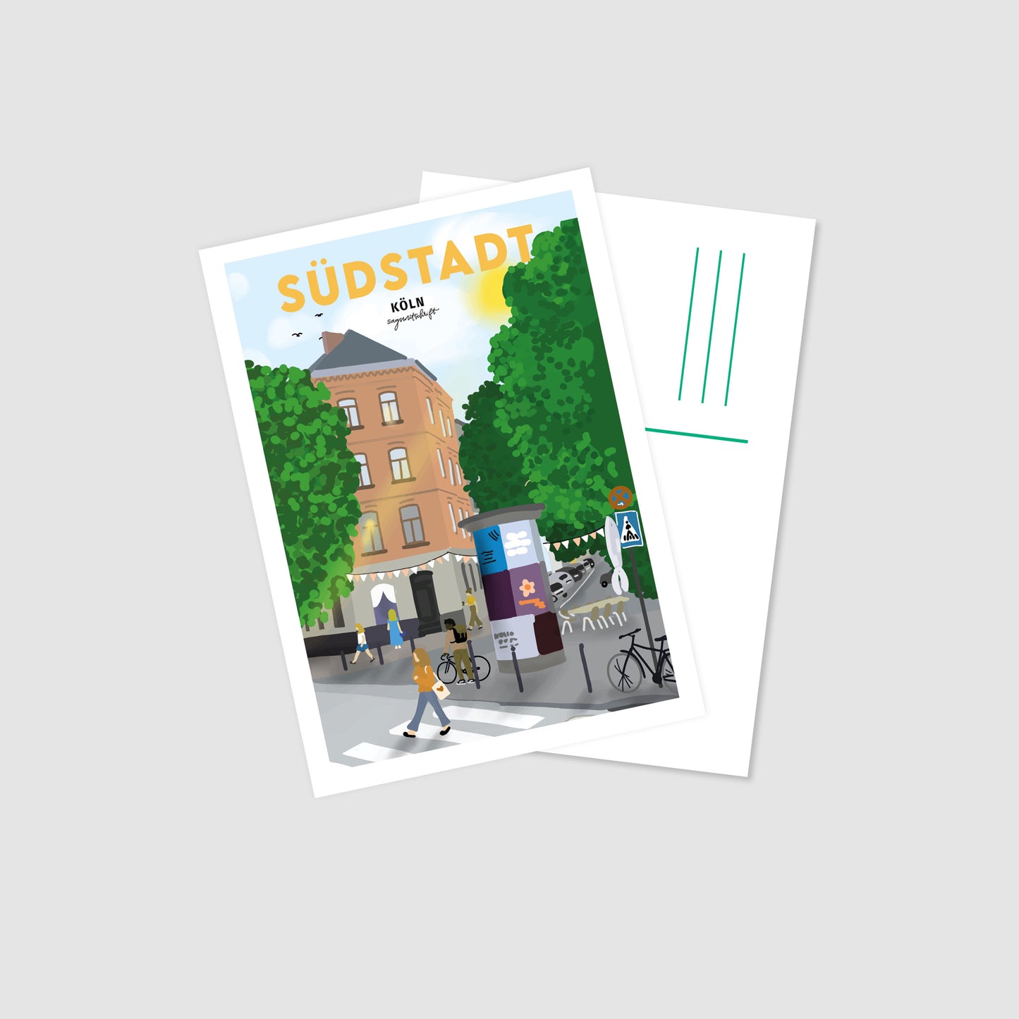 Postkarte Südstadt Köln