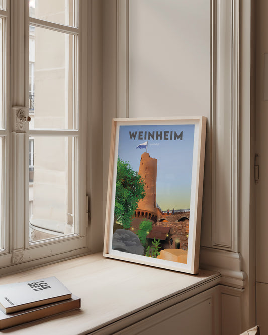 Heimatposter Weinheim Burg