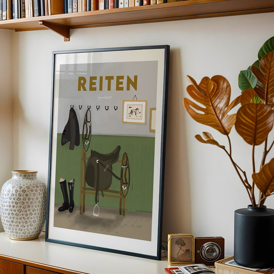 Leidenschaftsposter Reiten