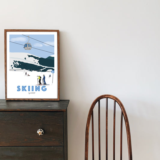 Leidenschaftsposter Skiing