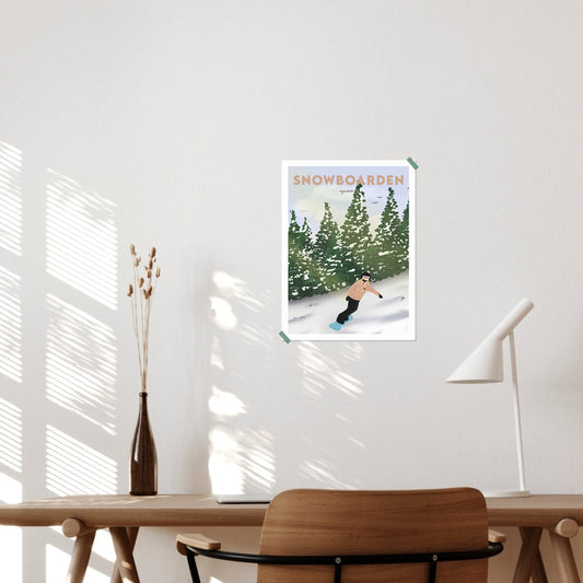 Leidenschaftsposter Snowboard
