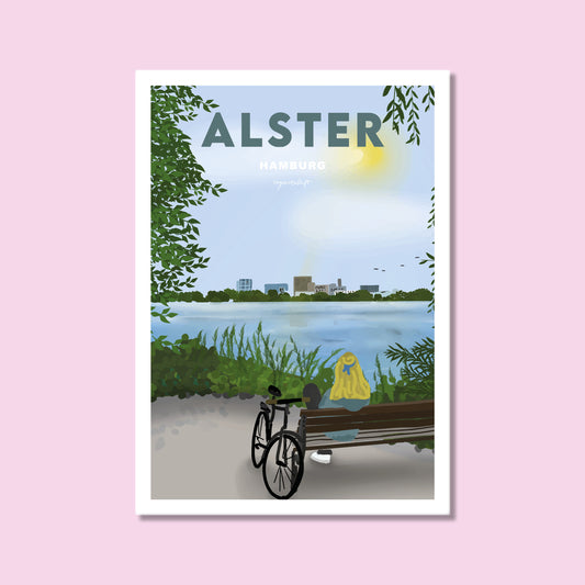 Heimatposter Alster Hamburg