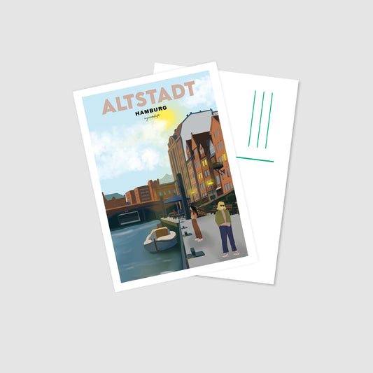 Postkarte Altstadt Hamburg