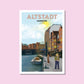 Handgezeichnetes Heimatposter Altstadt Hamburg