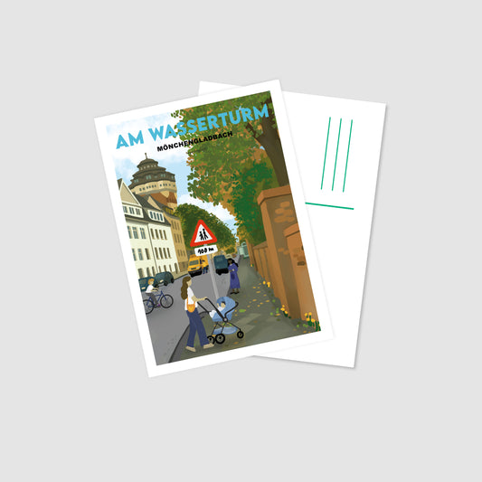 Postkarte Am Wasserturm Mönchengladbach