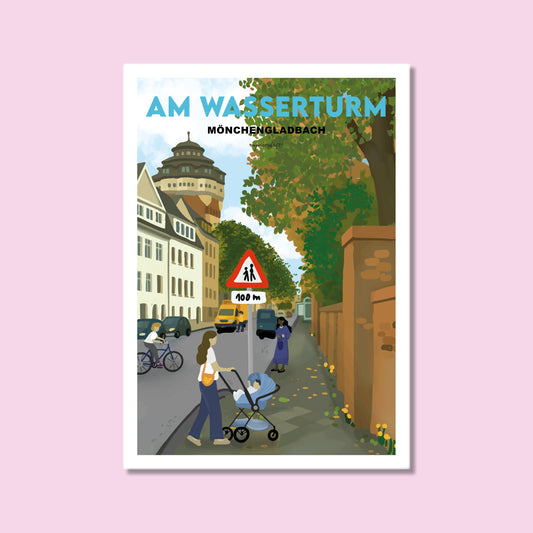 Heimatposter Am Wasserturm Gladbach