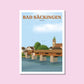 Handgezeichnetes Heimatposter Bad Säckingen