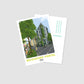 Handgezeichnete Postkarte Belgisches Viertel Bismarckstraße