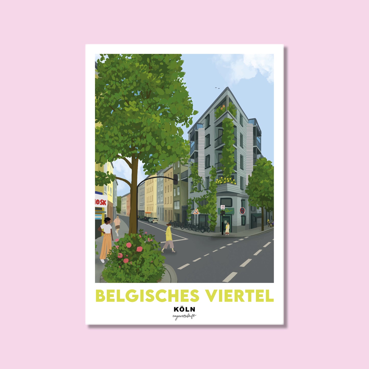 Heimatposter Belgisches Viertel Bismarkstrasse Köln