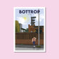 Handgezeichnetes Heimatposter Bottrop Zeche