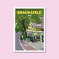 Handgezeichnetes Heimatposter Braunsfeld Köln