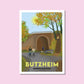 Handgezeichnetes Heimatposter Butzheim Bahndamm Rommerskirchen