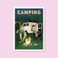 Handgezeichnetes Leidenschaftsposter Camping