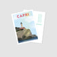Handgezeichnete Postkarte Capri Neapel Italien