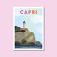 Handgezeichnetes Heimatposter Capri Neapel