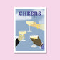 Handgezeichnetes Leidenschaftsposter Cheers
