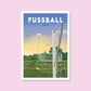 Handgezeichnetes Leidenschaftsposter Fußball