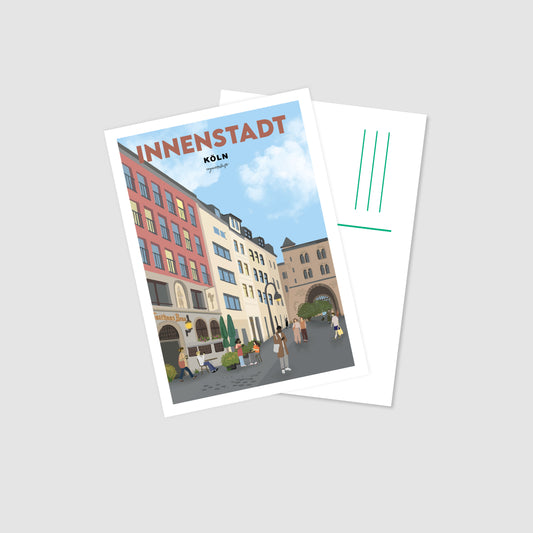 Postkarte Innenstadt Köln