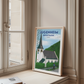 Handgezeichnetes Heimatposter Jugenheim – Ansicht 2