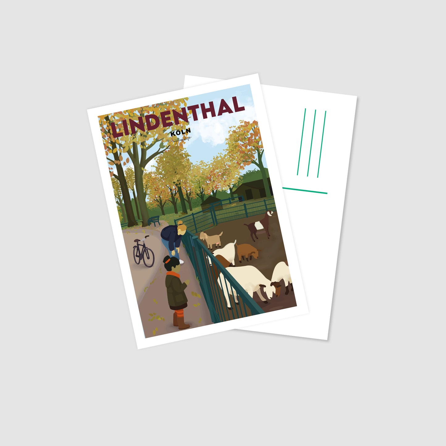 Postkarte Lindenthal Köln Tierpark