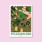 Handgezeichnetes Leidenschaftsposter Pflanzenliebe
