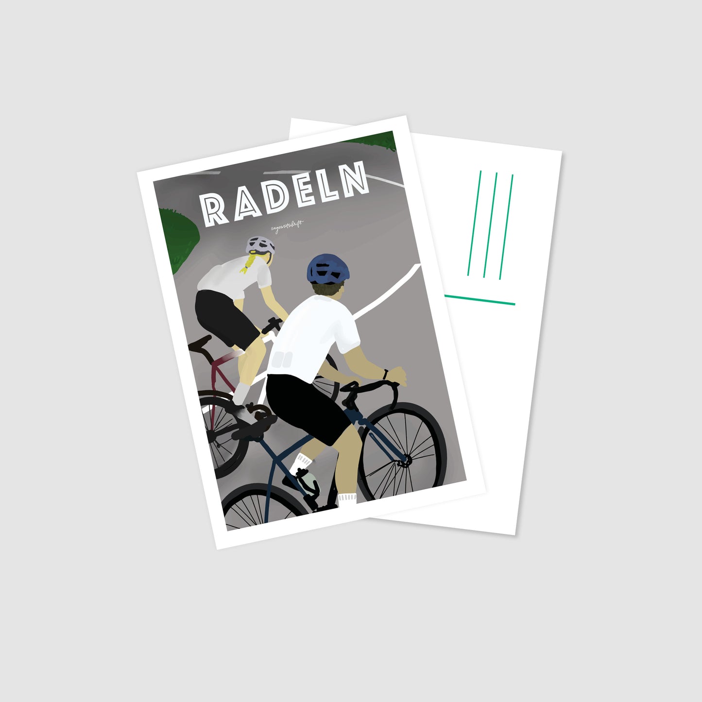 Leidenschaftspostkarte Radeln