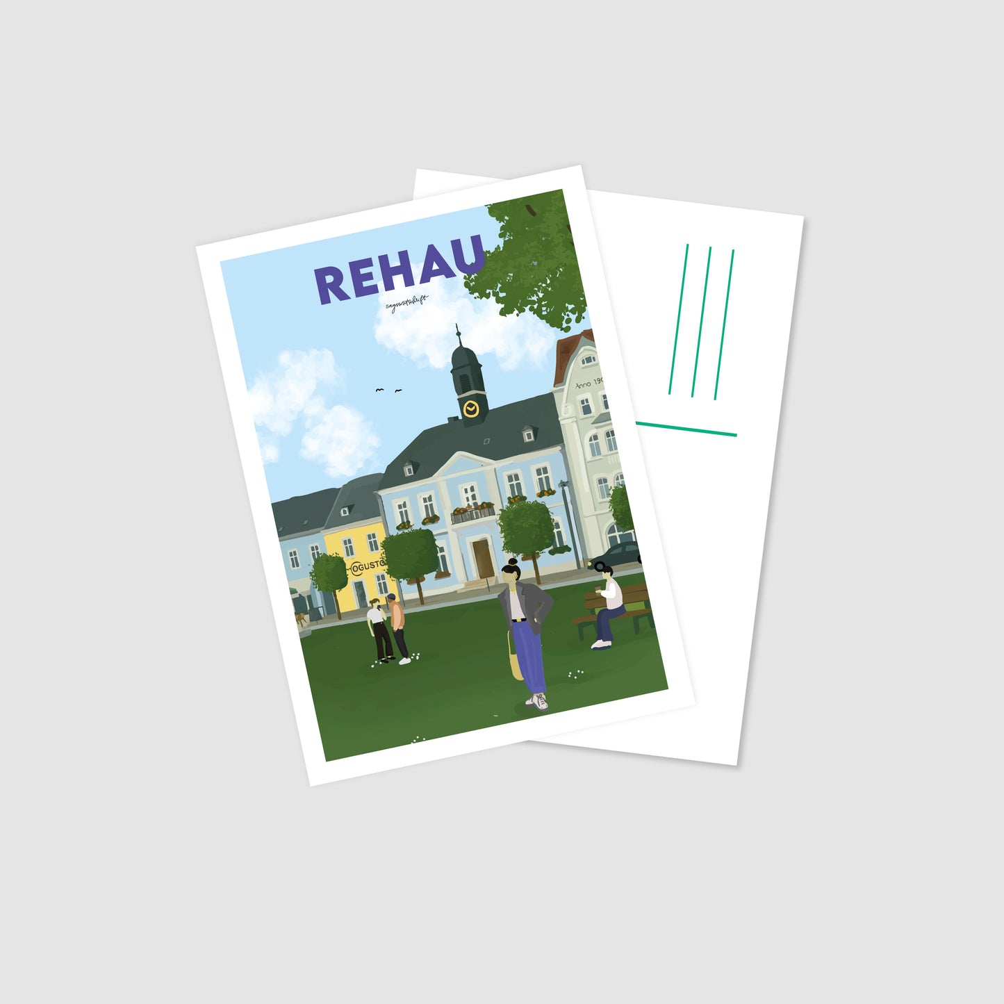 Postkarte Rehau