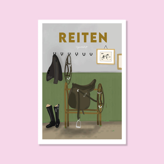 Leidenschaftsposter Reiten