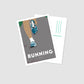 Handgezeichnete Leidenschaftspostkarte Running
