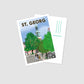 Handgezeichnete Postkarte St. Georg Hamburg