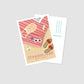 Handgezeichnete Postkarte Strandliebe