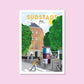 Handgezeichnetes Heimatposter Südstadt Köln