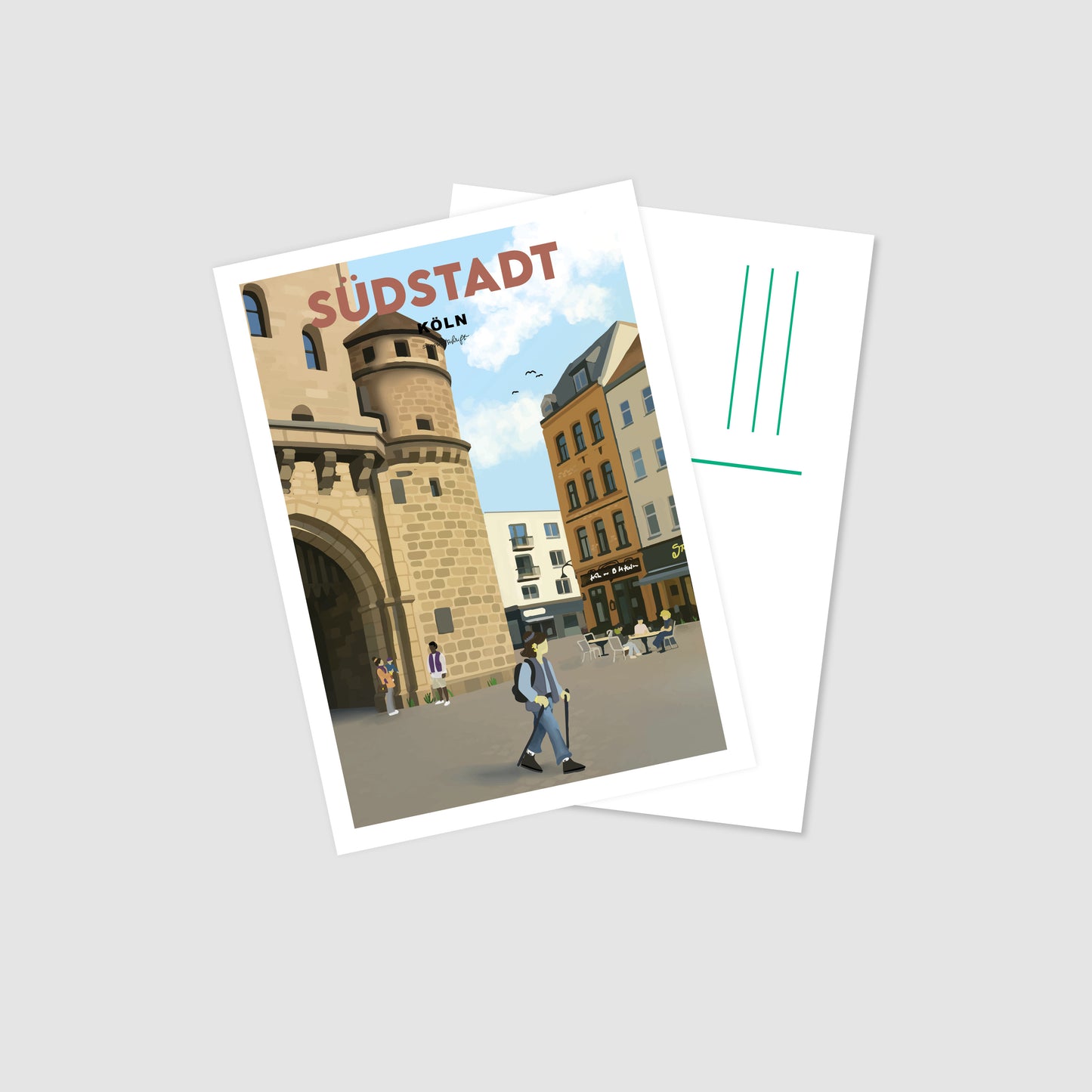 Postkarte Südstadt Köln