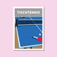 Handgezeichnetes Leidenschaftsposter Tischtennis