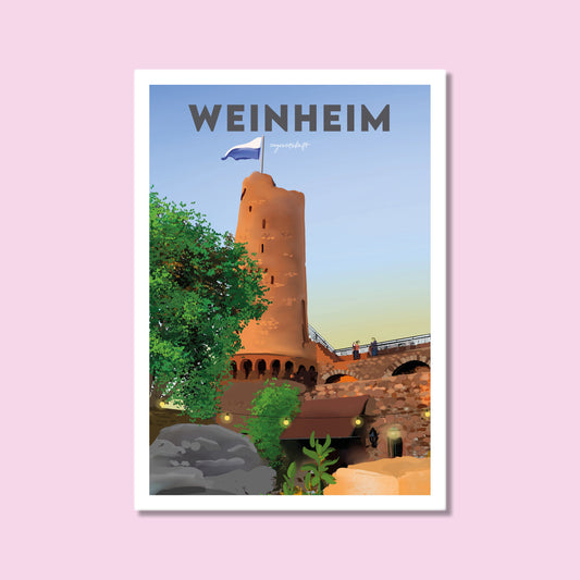 Heimatposter Weinheim Burg