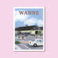 Handgezeichnetes Heimatposter Wanne Herne