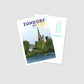 Handgezeichnete Postkarte Zündorf Köln