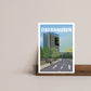 Handgezeichnetes Heimatposter Oberhausen – Ansicht 2