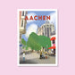 Handgezeichnetes Heimatposter Aachen