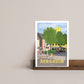 Handgezeichnetes Heimatposter Bergheim – Ansicht 2