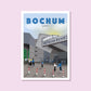 Handgezeichnetes Heimatposter Bochum Stadion