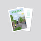 Handgezeichnete Postkarte Kerpen