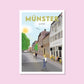 Handgezeichnetes Heimatposter Münster