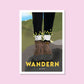 Handgezeichnetes Leidenschaftsposter Wandern